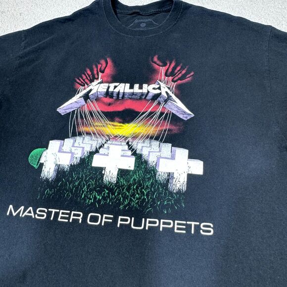 Metallica Shirt Men Extra Large Black Master Puppets Rock Band Hard Heavy Metal - Picture 6 of 16
